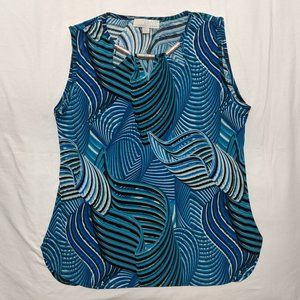 Carolyn Taylor Embellished Blue Tank